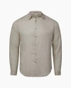 Onia Air Linen Long Sleeve Shirt In Stone