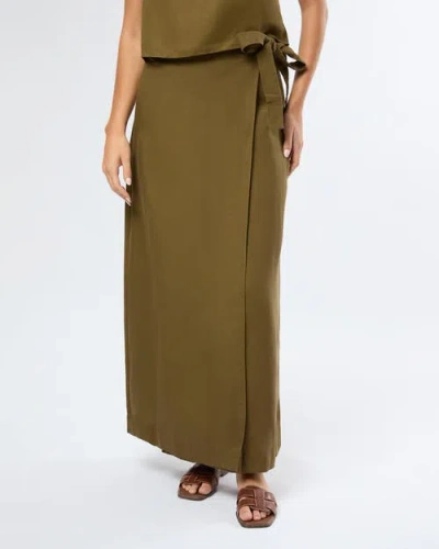 ONIA ONIA AIR LINEN MAXI WRAP SKIRT