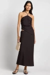 Onia Linen-blend Midi Skirt In Brown