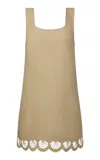 Onia Air Linen Mini Dress In Tan