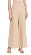 Onia Air Linen Palazzo Pant In Jute In Gold