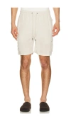 Onia Air Linen Pull On Cargo Short In Nude
