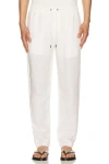 Onia Air Linen Pull-on Pant In White