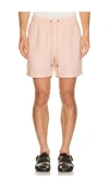 Onia Air Linen Pull On Short 6 In Pink