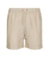 Onia Air Linen Pull-on Shorts 6 In Neutral