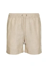 Onia Air Linen Pull-on Shorts 6 In Neutral