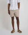 Onia Air Linen Pull-on Shorts In Tan In Brown