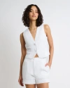 Onia Air Linen Relaxed Vest In White