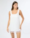 Onia Air Scallop Linen-blend Mini Dress In White