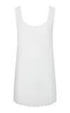 Onia Air Linen Scallop Shift Dress