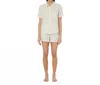 Onia Air Linen Drawstring Short In Beige In White