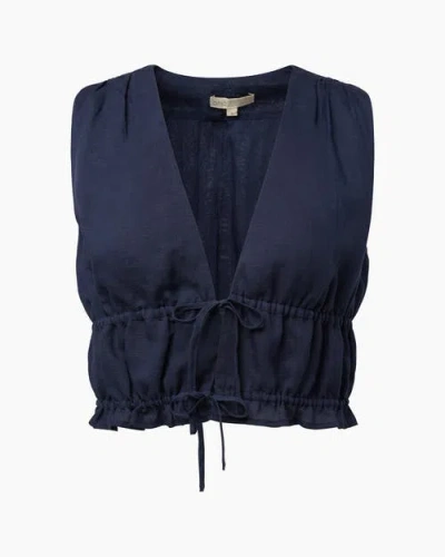 ONIA ONIA AIR LINEN TIE FRONT TOP