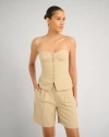 Onia Air Linen Underwire Corset Top In Nude