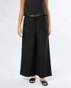 Onia Air Linen Wide Leg Drawstring Pant In Black