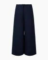 Onia Drawstring Linen-blend Wide-leg Pant In Deep Navy