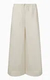 Onia Air Linen Wide Leg Drawstring Pants In Neutral