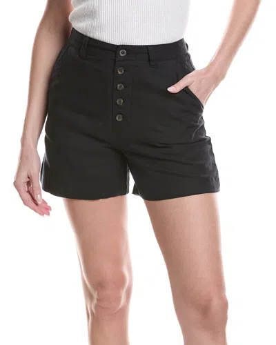 Onia Air Linen-blend Boyfriend Short In Black