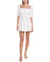 Onia Air Linen Smocked Mini Dress