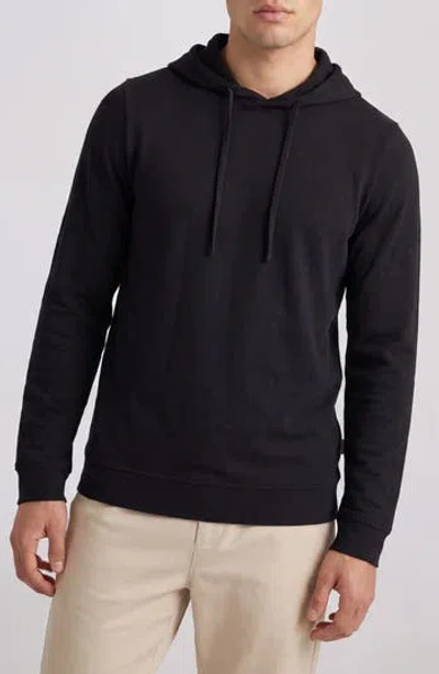 Onia Air Weight Slub Hoodie In Black