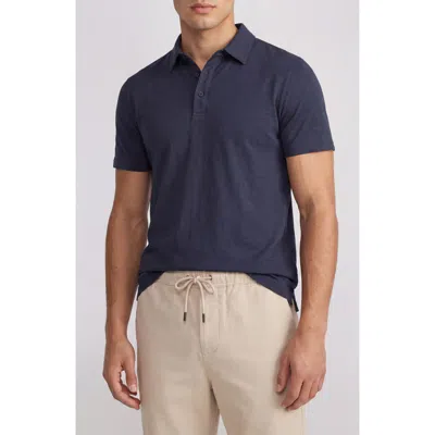 Onia Air Weight Slub Polo In Blue