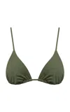 Onia Malin Triangle Bikini Top In Green