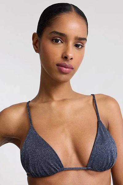Onia Alexa Bikini Top In Noir Navy, Women's At Urban Outfitters In Gray