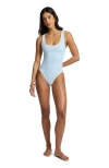 Onia Arya High-cut Leg One-piece In Blue