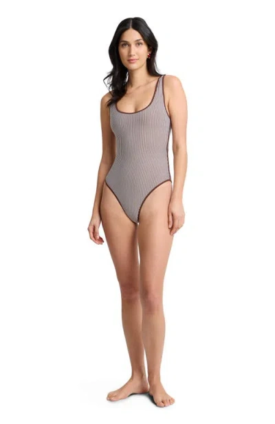 Onia Arya High-cut Leg One-piece In Gray