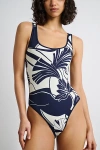 Onia Arya One-piece In Deep Navy/egret