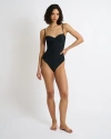 Onia Belle Ribbed One-piece Swimsuit In Black
