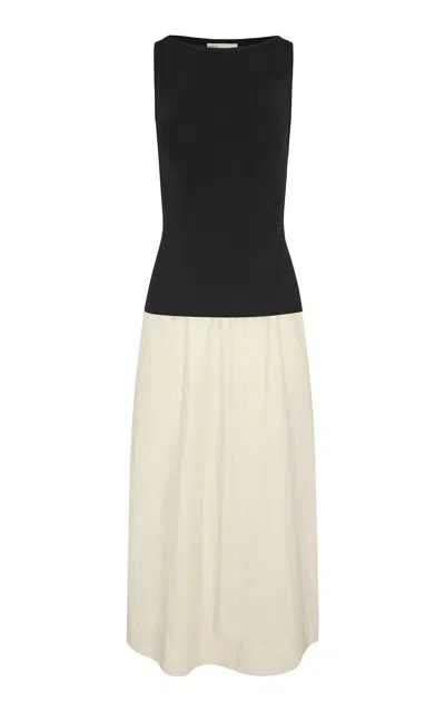 Onia Boatneck Mix Media Dress In Multi