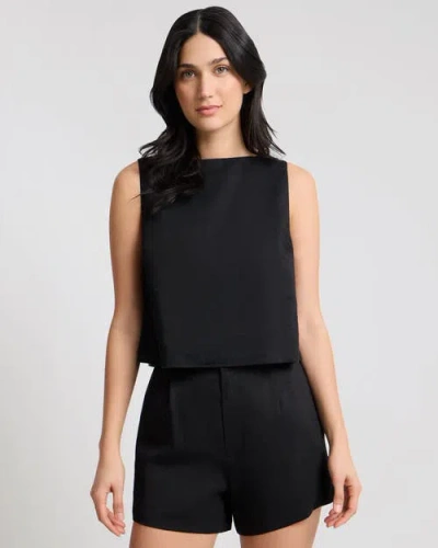 Onia Boatneck Shell Top In Black