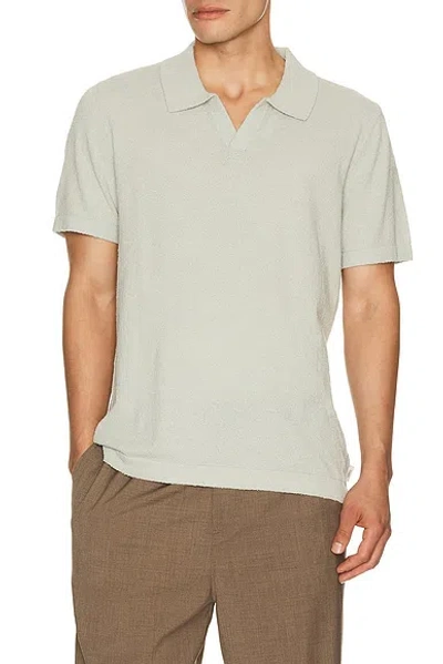 Onia Bouckle Knit Johnny Polo In Green