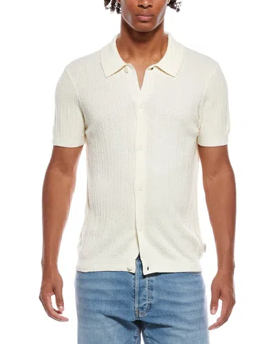 Onia Boucle Rib Button-up Shirt In Transparent