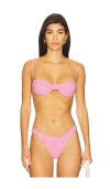 Onia Brigitte Bikini Top In Pink