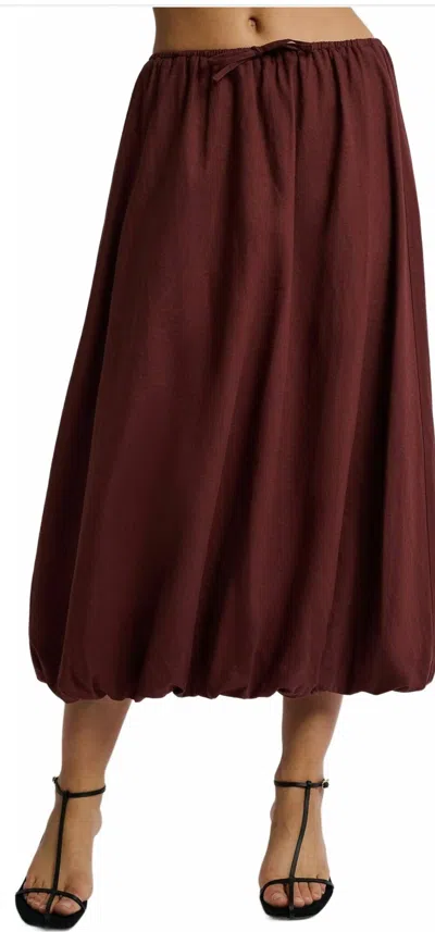 Onia Bubble Skirt In Bronze In Burgundy