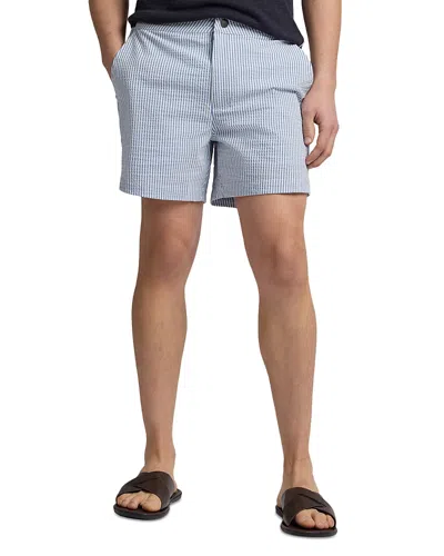 Onia Calder Buckle 5 Seersucker Swim Trunks In Multi