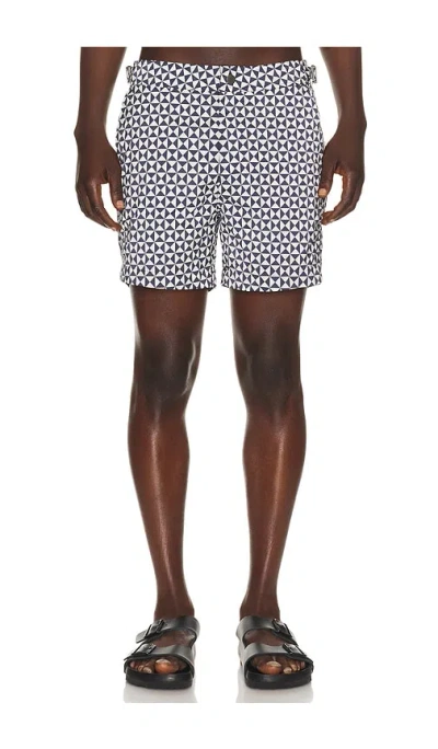 Onia Calder Buckle 5 Swim Trunks In Blue