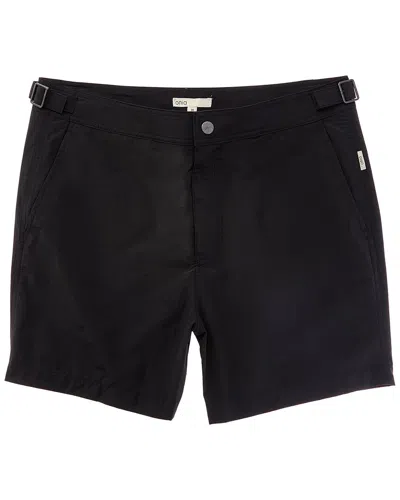 Onia Calder Buckle Swim Trunk In Black