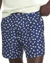 Onia Calder Micro Daisies Swim Trunks In Deep Navy In Blue