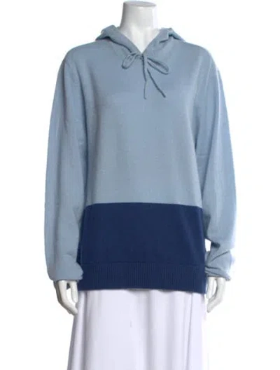 Pre-owned Onia Cashmere Colorblock Pattern Sweater In Blue