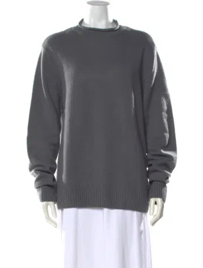 Pre-owned Onia Cashmere Mock Neck Sweater In Gray