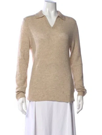 Pre-owned Onia Cashmere V-neck Sweater W/ Tags In Neutral