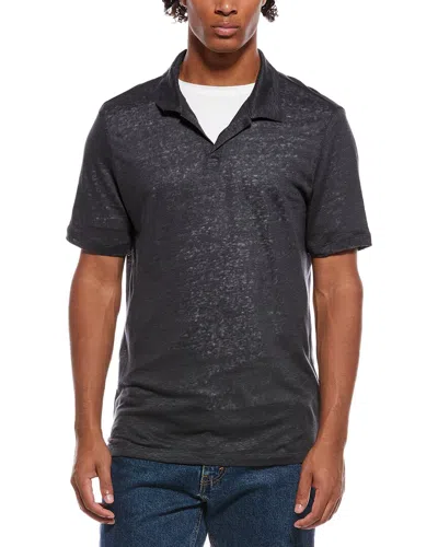 Onia Chad Linen T-shirt In Black