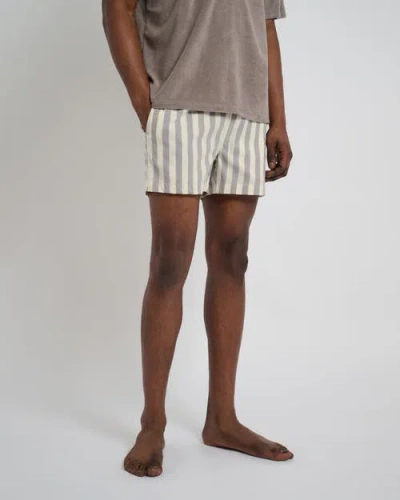 Onia Charles 4" Swim Trunk In Cinder/cream