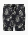 Onia Charles Straight-leg Mid-length Printed Swim Shorts In Black/off White