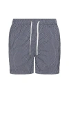 Onia Charles Swim Trunks 5 Diamand Geo Deep Navy In Blue