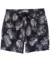 Onia Charles Straight-leg Mid-length Printed Swim Shorts In Black