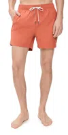 Onia Charles Swim Trunks 5 Orange Coral In Orange Coral