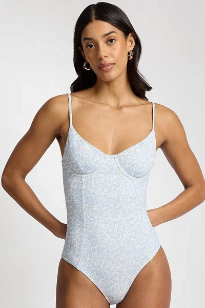 Onia Chelsea One Piece Swimsuit In Sky/egret, Women's At Urban Outfitters In Blue